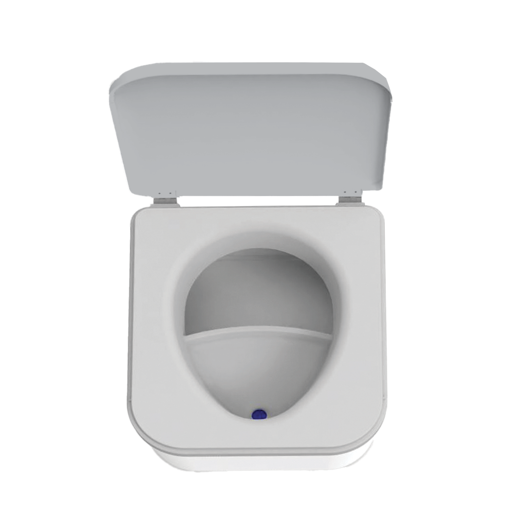 OGO Nomad NZ Composting Toilet, Bowl Open-Top View, Grey Lid