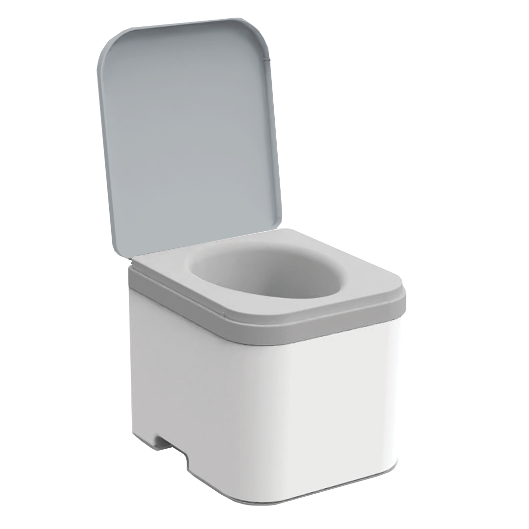 OGO Nomad NZ Composting Toilet, Lid Open, Grey Lid