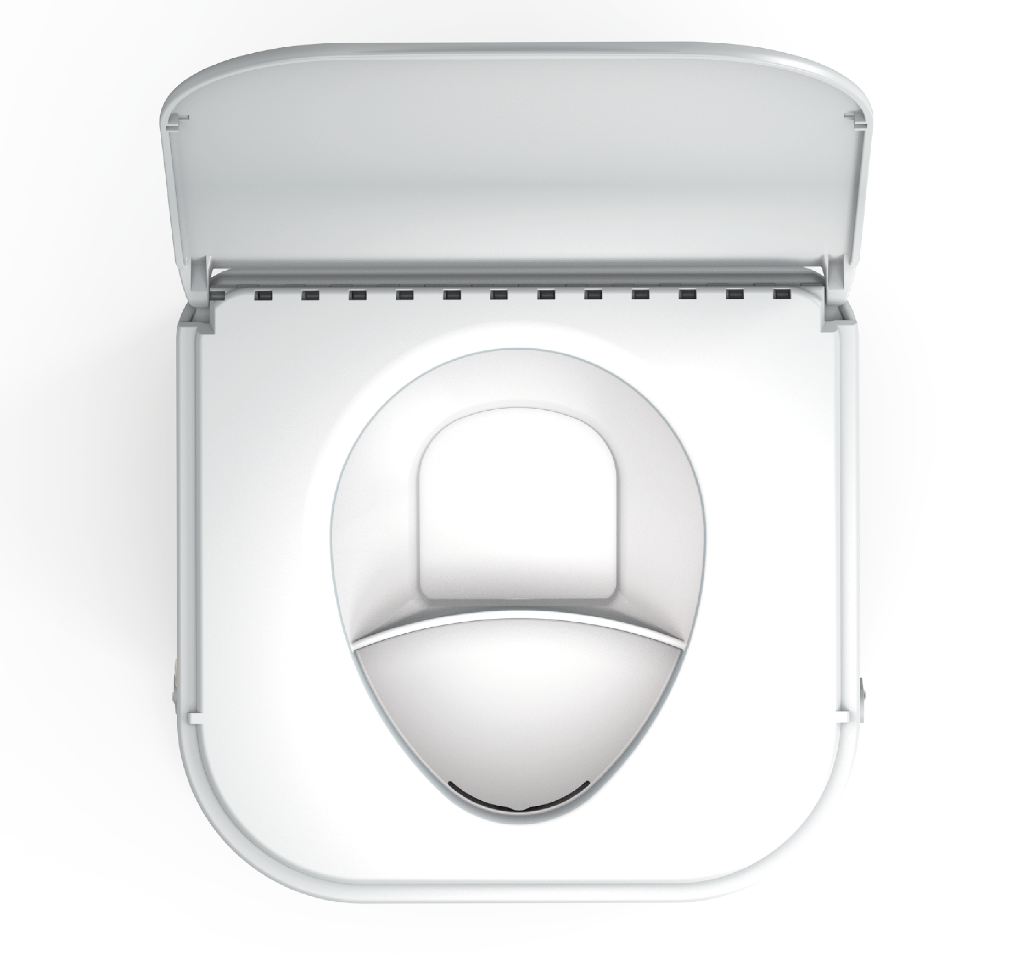 OGO Origin Composting Waterless Toilet, Top Down Lid Up