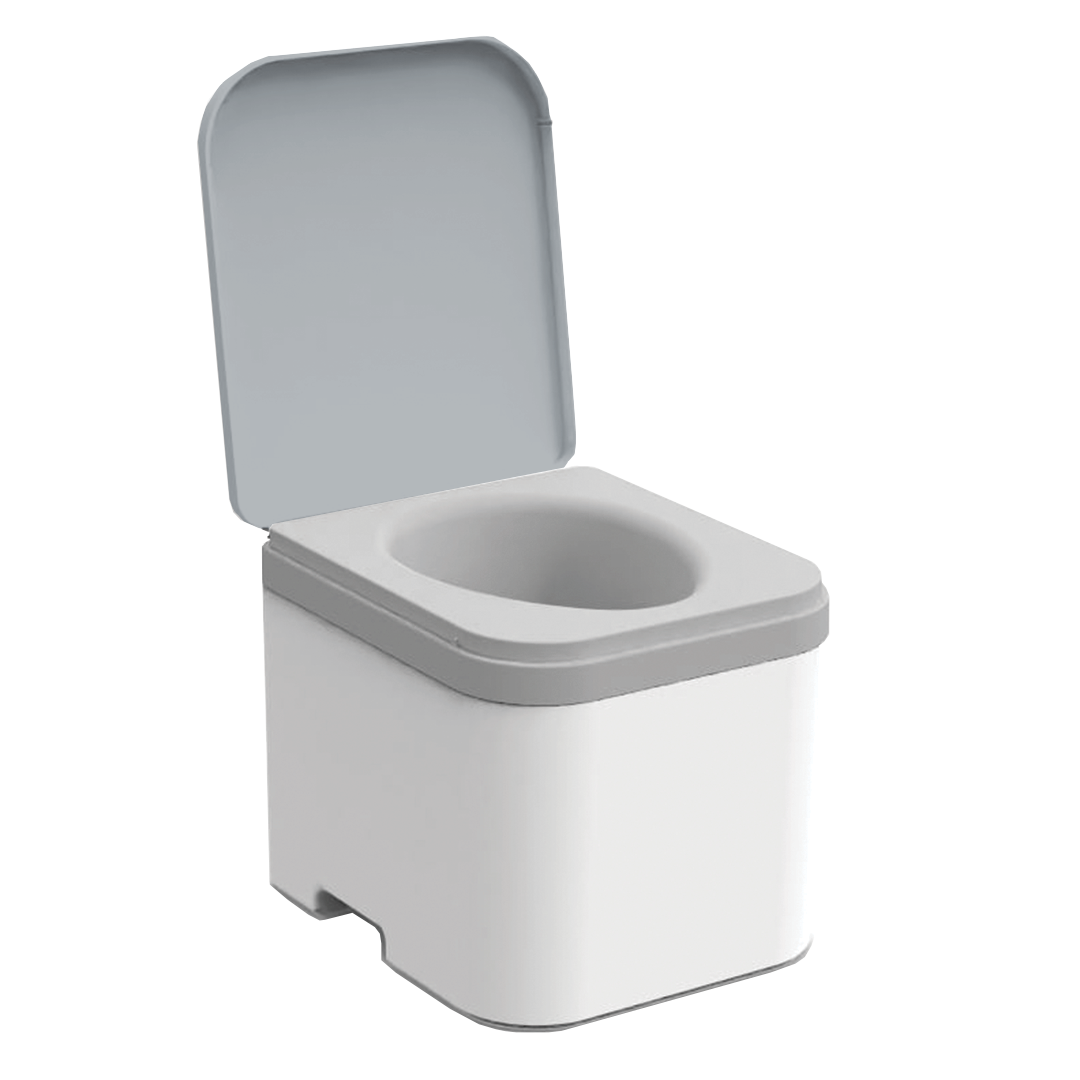 OGO Nomad NZ Composting Toilet, Lid Open, Grey Lid